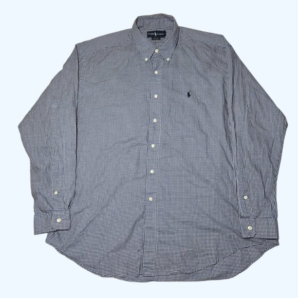Ralph Lauren Men"s Shirt Size XL Blake Blue Plaid Long Sleeve Button Down - Picture 3 of 6